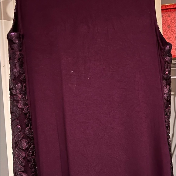 ♥️⭐️Pretty Purple Sequins Dress Top - Picture 2 of 4